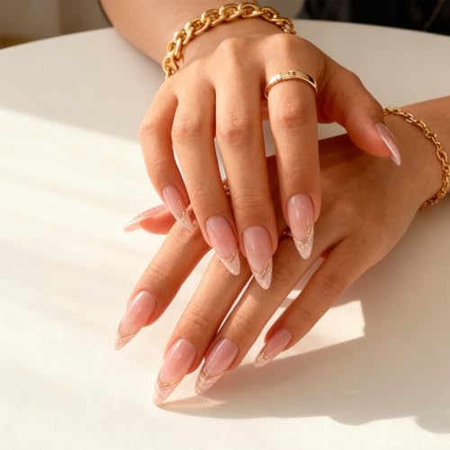 Image of 48 Pcs Press On Nails, 2 Boxes Fake Nails Kit, Glitter Fake Nails With Orchid Leopard Print Design, Diy Salon Style Manicure At Home For Women And Girls, Special Occasions Like Weddings