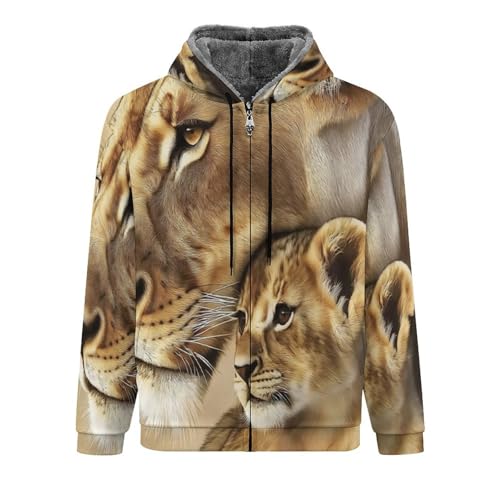 Sweat à capuche polaire pour hommes hauts chauds zippés hiver