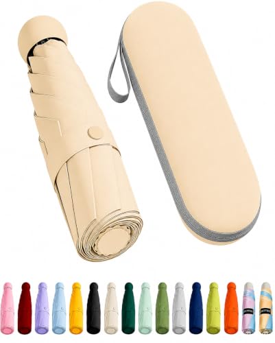 Image of PANCA Foldable Travel Umbrella Compact Manual Sun Rain UV Protection
