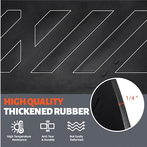 Image of 24 inch x 24 inch Rubber Mud Flaps for Semi Trucks, 2 Pcs Universal Heavy Duty Truck and Trailer Mudflaps, Black