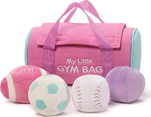 Image of Baby GUND Play Soft My Little Gym Bag 5-Piece Plush Playset with Rattle, Squeaker & Crinkle Plush Toys, Sensory Toy for Babies & Newborns, 8"