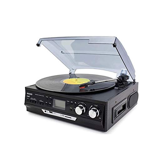 Retro Bluetooth Record Player & Multimedia Center with Built-in Speakers – 3-Speed Turntable, CD Player, AM/FM Radio | Vinyl to MP3 Recording | Wireless Music Streaming - Les Beatles, Paul McCartney, John Lennon, RIngo Starr, George Harrison Retro Bluetooth Record Player & Multimedia Center with Built-in Speakers - 3-Speed Turntable, CD Player, AM/FM Radio | Vinyl to MP3 Recording | Wireless Music Streaming