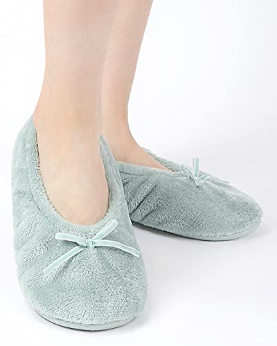 Image of Panda Bros Women's Ballerina Slipper Socks - One Pair Anti-Skid Comfy Warm Ballet Style House Slippers for Indoor Home, Winter, Wedding, and Birthday Gifts for Women