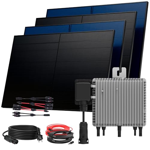 SUNNIVA® 2000W Balkonkraftwerk BIFAZIAL FULLBLACK komplett Steckdose DEYE 800W Wechselrichter...