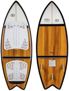 Ronix Koal Classic Fish Wakesurf Board, Maple/White/Black, 5'