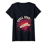 Photo Gallery donna still emo punk alt goth heart scene kid mom elder emo club maglietta con collo a v Photo Gallery donna still emo punk alt goth heart scene kid mom elder emo club maglietta con collo a v