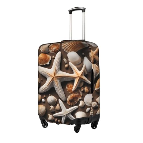 Starfish And Shells Tsa Approved Luggage Cover For 18-32 Inch Suitcases Scratch-Resistant Stretch Luggage Cover2