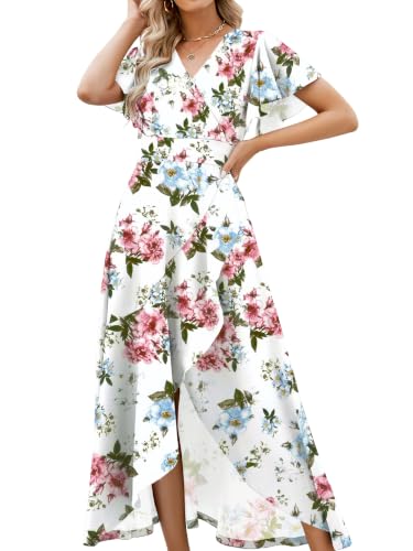 Image of ZZV Formal Dresses for Women Gowns Evening V Neck Wedding Guest Dresses