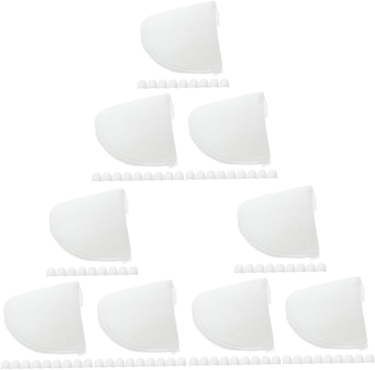 STOBOK 3sets Shoulder Pad for Women Blazer Clothing Sewing Sponge Pads Comfortable Easy to Use 20pair*3