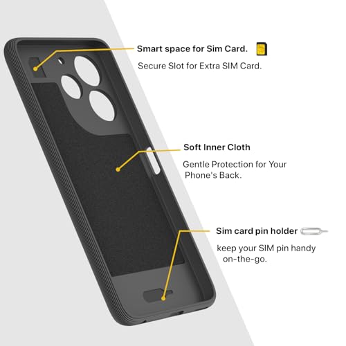 Image of Pikkme Back Cover for Realme C71 Camera Protection 3D Hexa Cube Design Silicone Protective Bumper Case (Grey)