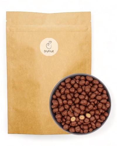 Dry-Fruit - Erdnüsse in Vollmilchschokolade 500g | Schoko Nüsse | Schokolinsen mit Erdnüssen | Knabberzeug | für alle Naschkatzen und Schokoladenliebhaber | 500g