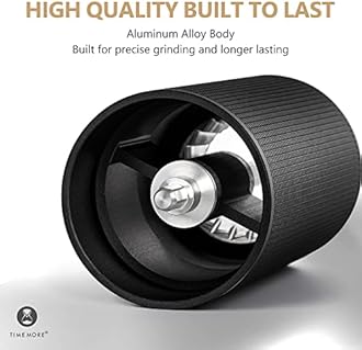 TIMEMORE Manual Coffee Grinder Chestnut C3 ESP Pro, All-Metal Coffee Grinder, Folding Handle, Stainless Steel S2C Conical Burr, Adjustable Grind Setting -Black