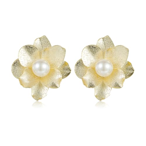 Gold Statement Leaf Rhinestone Stud Earrings, Gold Flower Filigree Dangles, Pink/Purple/Yellow Flower Acrylic Earrings