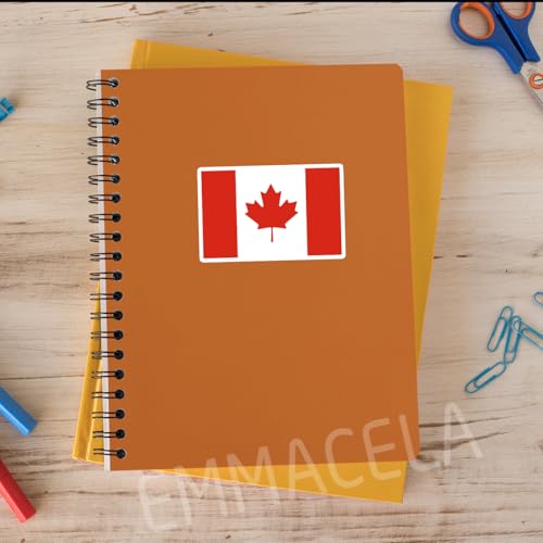 Image of (3PCS) Canada Flag stickers, Countries Flag Stickers - Waterproof Vinyl Decals For Laptops, Tumblers, Water Bottles, Books, Scrapbooks, Size 3 x 1.9 Inch