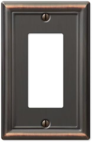 Amerelle 149RDB Chelsea Wallplate, 1 Rocker, Aged Bronze