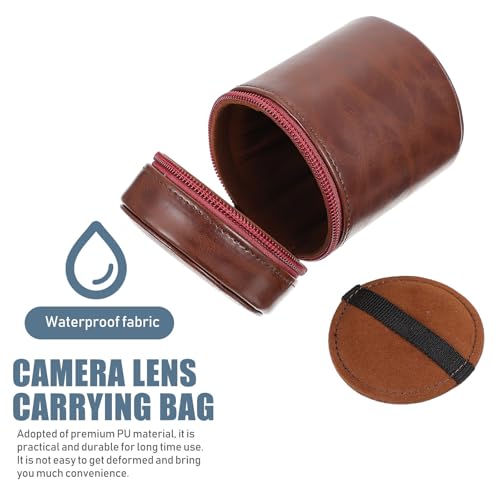 Bolsa para lentes de cámara con diseño elegante en material PU 3