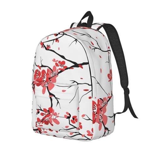 delicate cherry blossoms print Duffel Bag, Lightweight Duffel Bag, Casual Backpack, 17.7 x 6.3 x 12.2 inches2