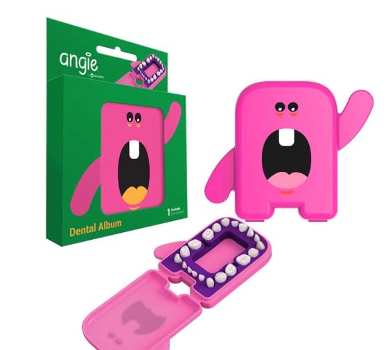 Álbum Dental Infantil, Porta Dente de Leite, Elefante Rosa, Formato Divertido