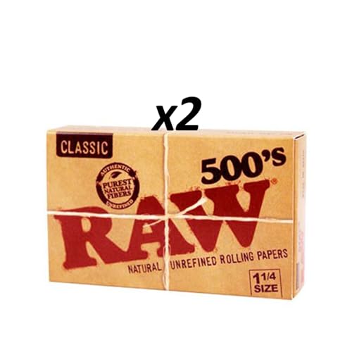 2 paquetes Papel RAW 500's de 78 mm (Total del pack 1000 hojas)