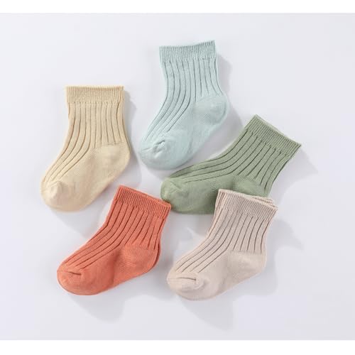 Unisex Baby Socks Breathable Soft Cotton Ankle Socks for Baby Boy and Girl, 5 Pack3