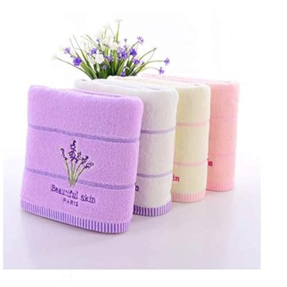 JIUJ 3-teiliges Badetuch-Set, Waschlappen, Hotelqualität, super weich und sehr saugfähig, dicke Handtücher, maschinenwaschbar, für Badezimmer, Dusche, Geschenke (2 Gesichtstücher, 1 Badetücher) (Lila) – Bild 7