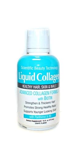 Scientific Beauty Technology - Colágeno líquido para cabello sano, piel y uñas, 16 onzas líquidas