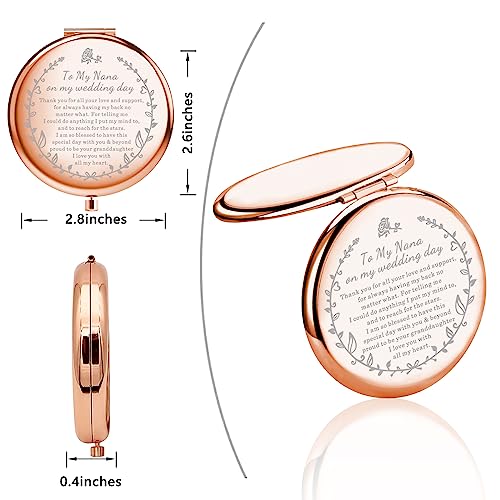 Espejo compacto redondo Rose Gold UJIMS miniatura 4