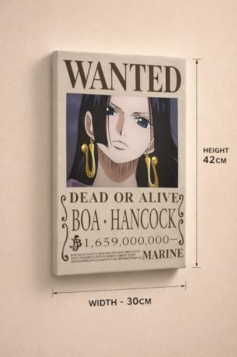 Image of 0ne Pieece Anime Posters | Size - 42 X 32 cm | Premium Matte Wall Art | Lufffy, Zooro, Sanjji | A3 Size | BOND VERSE (Boa Hancoock Wanter Poster)