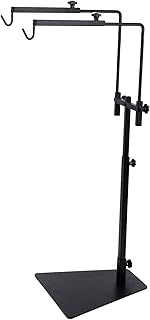 2 Hooks Ajustable Reptile Lamp Stand Bracket.Reptile Heat Light Stand Terrarium Metal Basking Lamp Holder, Use for Reptile Cold-Blooded Animals or Succulent Plants Glass Terrarium Heating Light