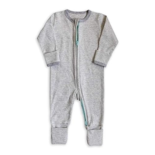 100% Cotton, Two-Way Zipper Baby Sleepsuit for Boys and Girls, Footless with Fold Over Cuffs on Hands and Feet