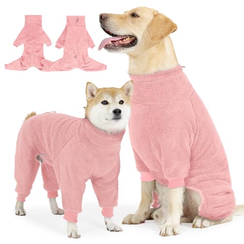 SlowTon Dog Pajamas - Fuzzy Pullover Soft Fleece Full Body Dog Winter Coat - image 1