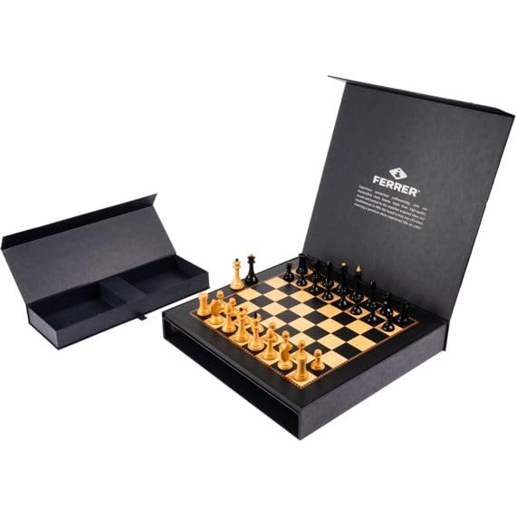 Set de Ajedrez Oficial Gambito de Dama, Ideal para Aficionados y Clubes, Tablero de ajedrez y Piezas de ajedrez para niños y Adultos, Conjunto de ajedrez, Juego de Ajedrez