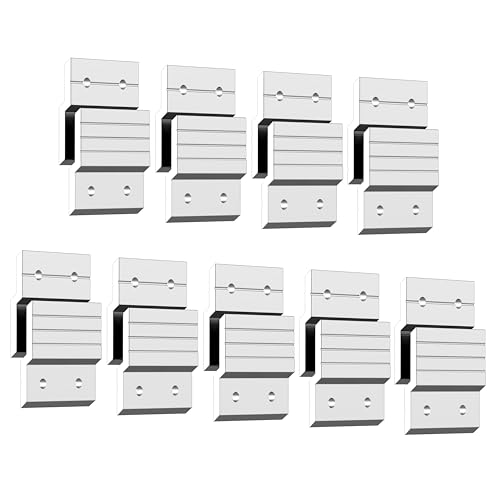 Image of French Cleat Picture Hanger 2 Inch Super Heavy Duty- 9 Pack - Mirror Hanging Hardware kit Flush Wall Mounting Brackets - Aluminum Z Bar Clip Hanger Supports 40 lbs