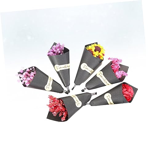 Ramo de flores secas para fiesta, 6 piezas miniatura 7