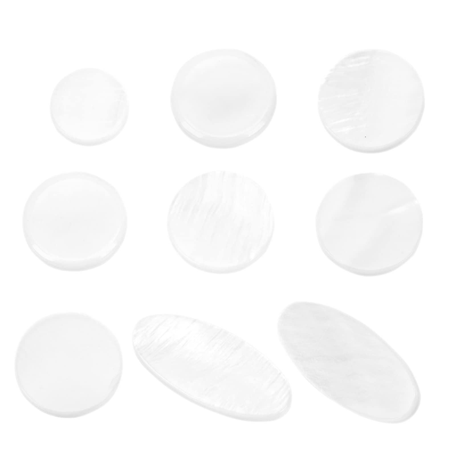 BESPORTBLE 9Pcs Elegant Durable Saxophone Shell Key Buttons for Alto and Tenor Saxophones Simple Design Accessory for Musicians and present for Sax Enthusiasts