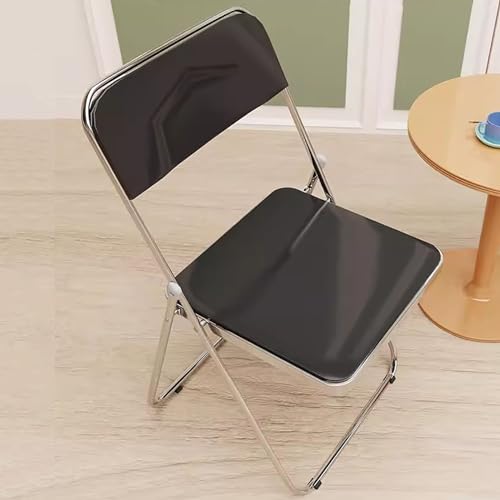 Chaise acrylique noire transparente : assise empilable et design épuré pour intérieur