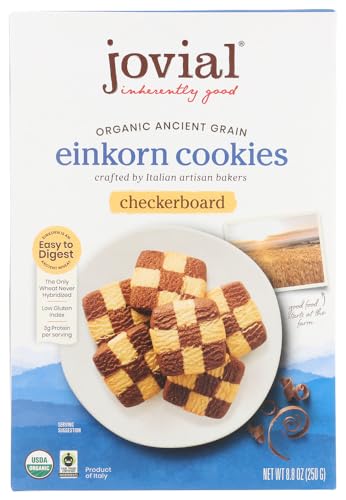 Jovial Einkorn Cookies | Checkerboard | Ginger Spice | Crispy Cocoa | USDA Certified Organic | High Protein | Fair Trade Certified | Low Carb & Sugar | Palm Done Right | 8.8 oz (12 Pack) image 5
