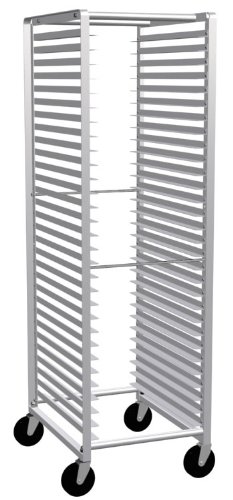Lockwood LW70-30E Aluminum Full Height Light Weight Mobile Economy Rack, 30 Pan Capacity, 26" Length x 20-13/16" Width x 70" Height