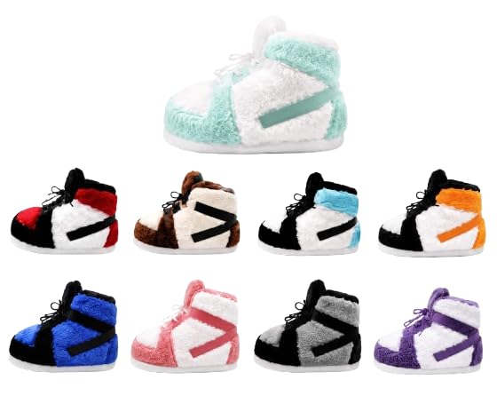 Image of Warm Furry Sneakers Slipper Comfy House Shoes Winter Plush Fuzzy Slipper Shoes For Women Men One Size Fits Most Fluffy Slides For Indoor Outdoor Bigfoot Gifts Houseshoes