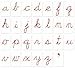 Montessori Red Solid Color Movable Alphabets for Spelling and Word Study (Cursive)