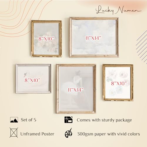 Lucky Numen Set 5 Vintage Art Prints thumb #1