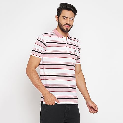 Image of Duke Stardust Men Polo Neck Half Sleeve Cotton T-Shirt (LF7047 Cotton Candy XXL)