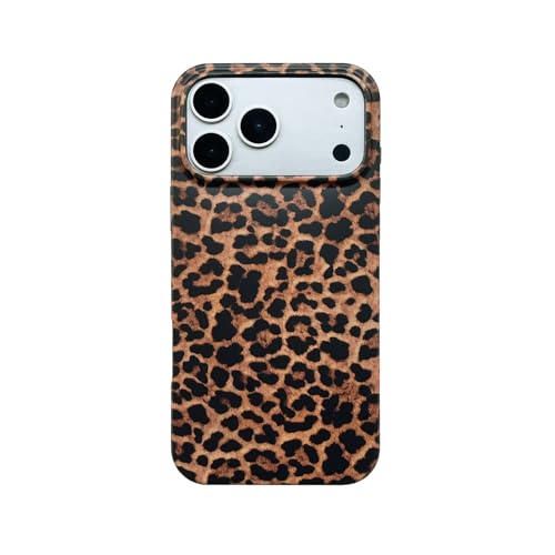 owwiktten Brown Cheetah Print Leopard Phone Case for iPhone 17 Pro Max 6.9 inch Retro Trendy Luxury Matte Slim Protective Girls Women Funda iPhone 17promax Cover