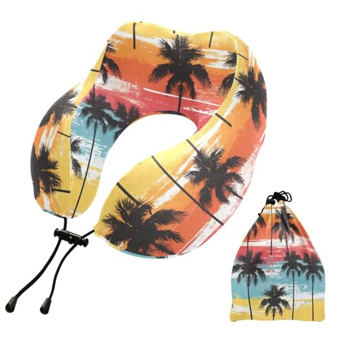 Almohada de espuma viscoelástica multicolor para cuello miniatura 1