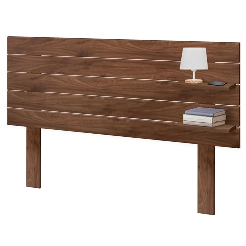 DHOME Tête de Lit avec Étagères en Bois Recyclé DM avec Pieds Suspendue au Mur Style Palette...