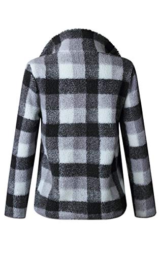 image for Angashion Women's Long Sleeve 1/4 Zip Up Lapel Fleece Sweatshirt Warm 