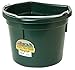 Little GiantÂ® Flat Back Plastic Animal Feed Bucket | Animal Feed Bucket with Metal Handle | Horse Feed & Water Bucket | 22 Quarts | Green