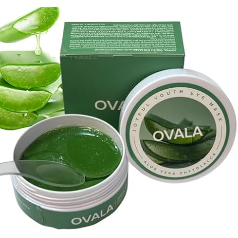 60 PCS Aloe Vera Eye Masks for Dark Circles Cover