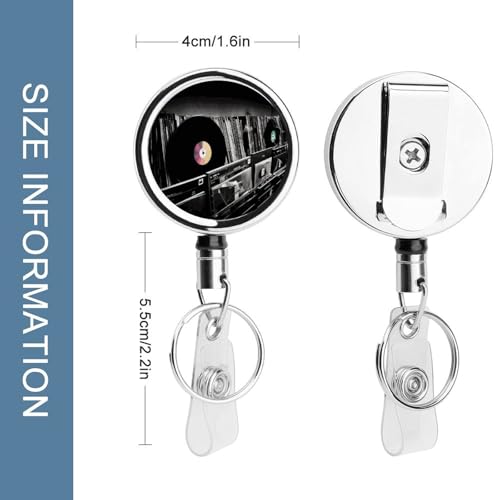 Porte-clé pour porte-nom rétractable en métal pour l'accès aux bureaux - 2