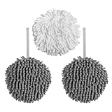 ifundom 3 Stück Pack Chenille Handtücher zum Aufhängen Schnelltrocknendes und Saugfähiges Handtuch für Küche und Bad mit Weichem Flauschigem Griff